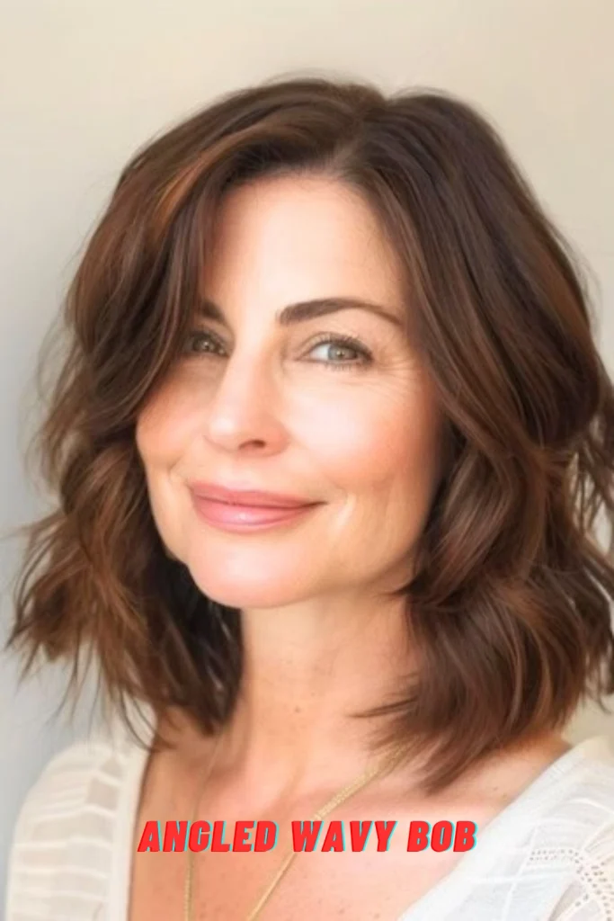 Angled Wavy Bob