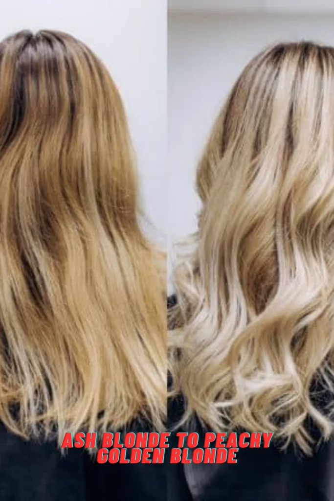 Ash Blonde to Peachy Golden Blonde