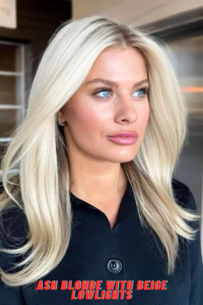 Ash Blonde with Beige Lowlights