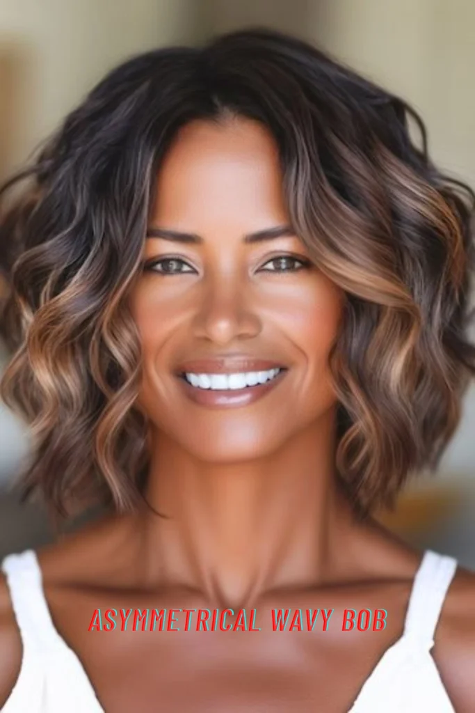 Asymmetrical Wavy Bob