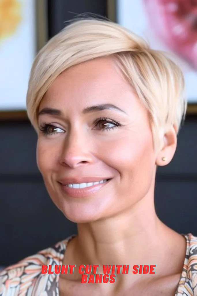 Blunt Cut with Side Bangs