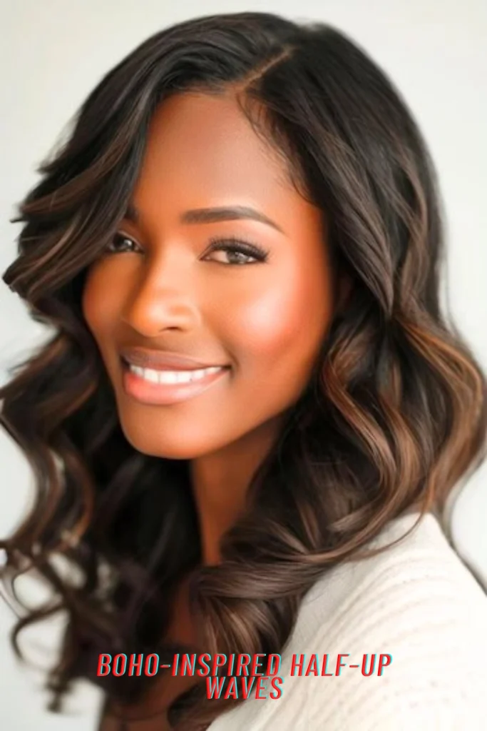 Boho-Inspired Half-Up Waves