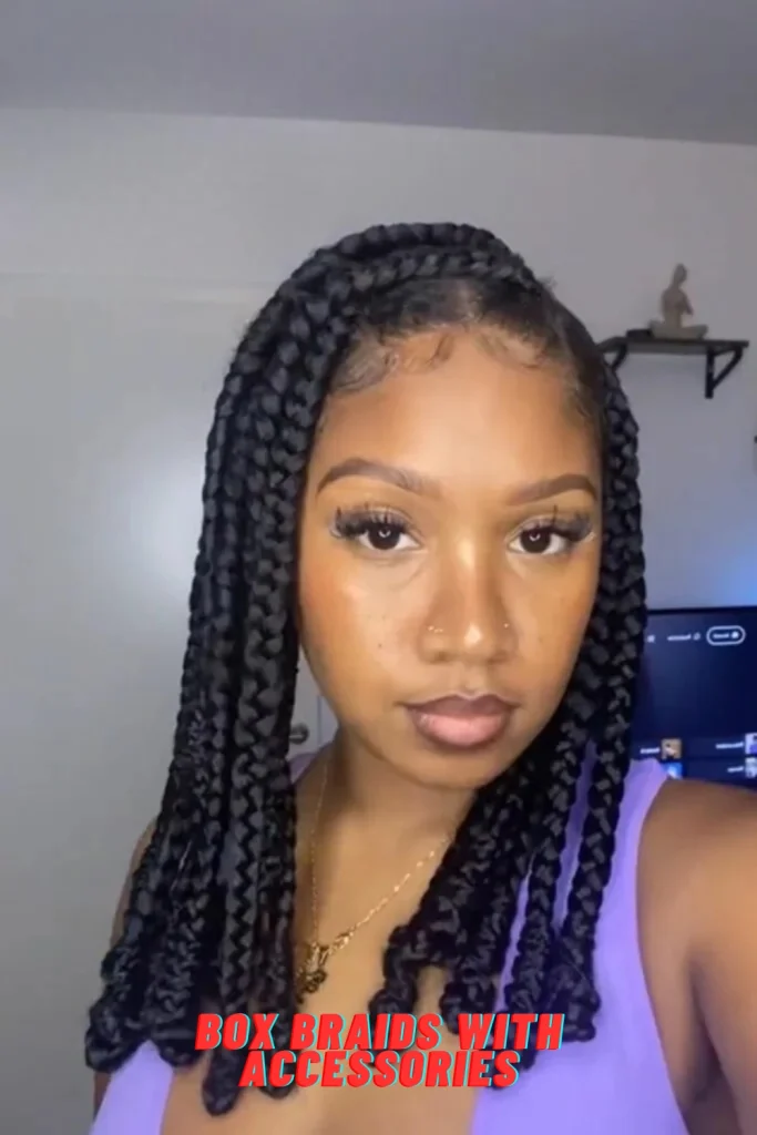 Box Braids with Accessories