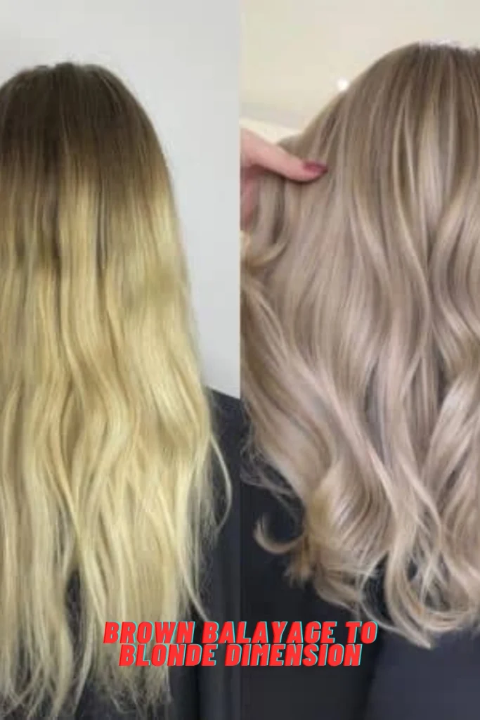 Brown Balayage to Blonde Dimension