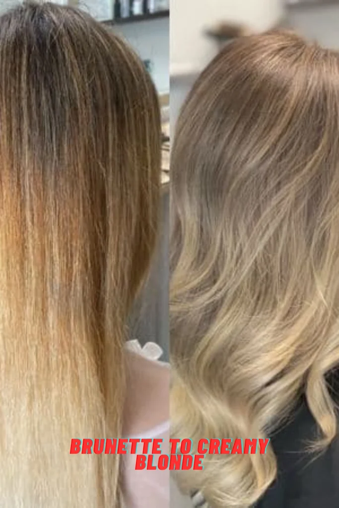 Brunette to Creamy Blonde