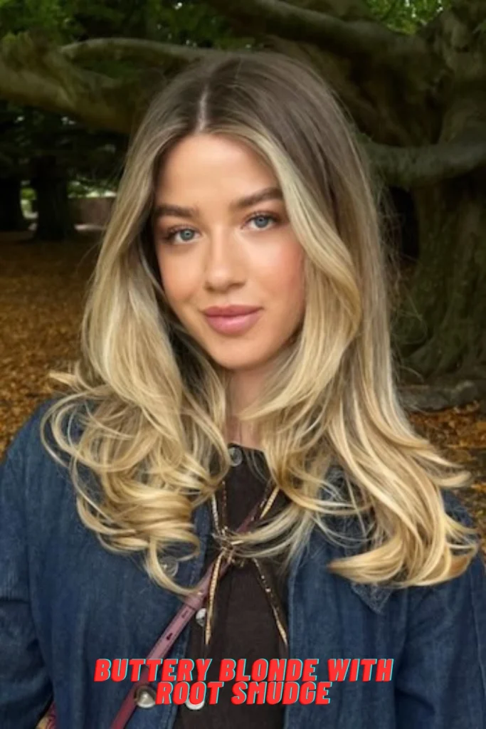 Buttery Blonde with Root Smudge