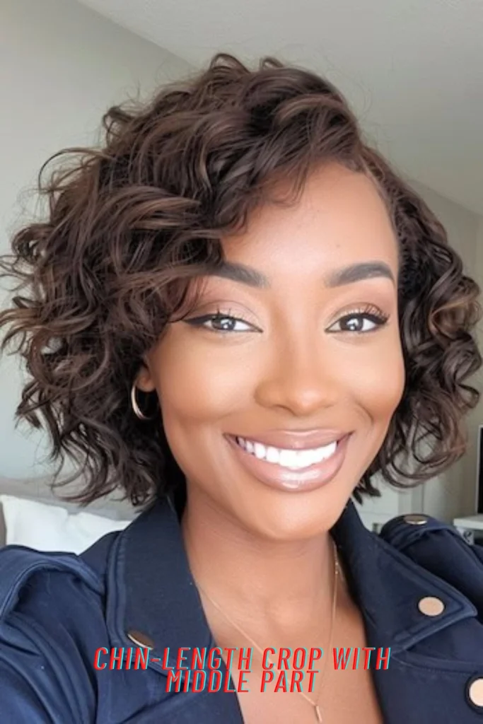 Chin-Length Crop with Middle Part