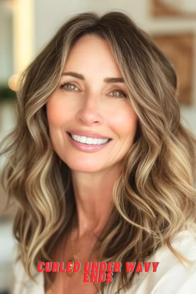 Curled Under Wavy Ends