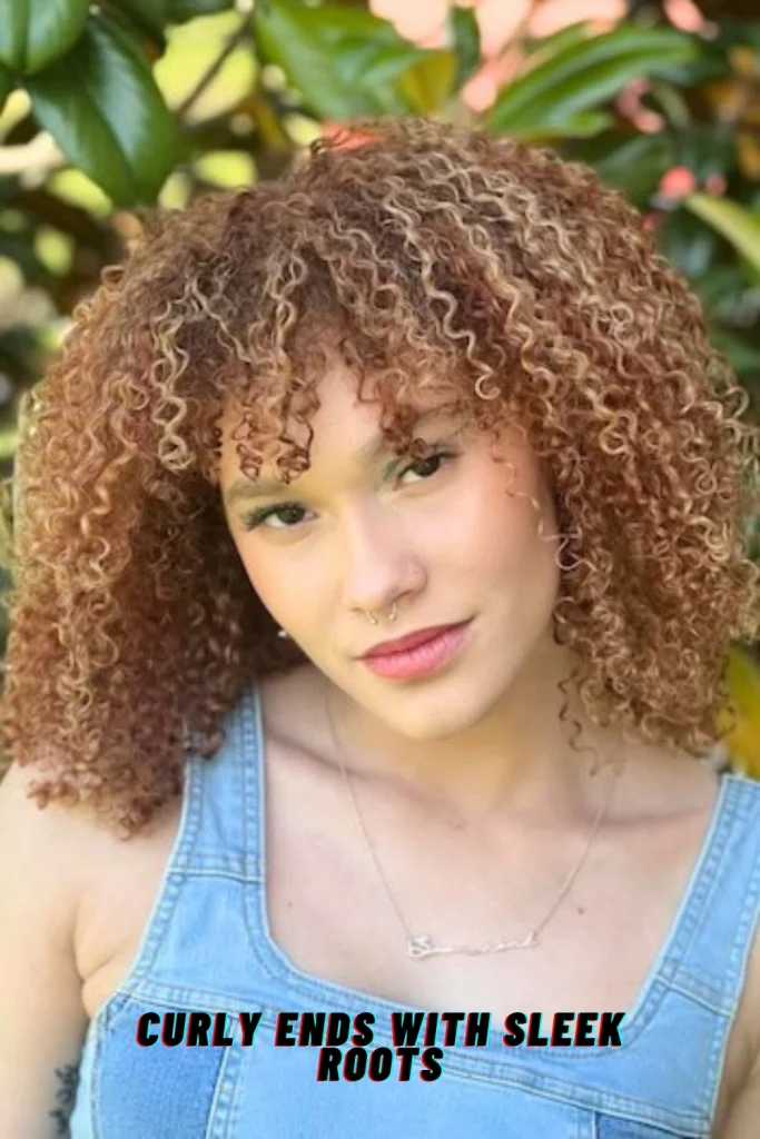 Curly Ends with Sleek Roots