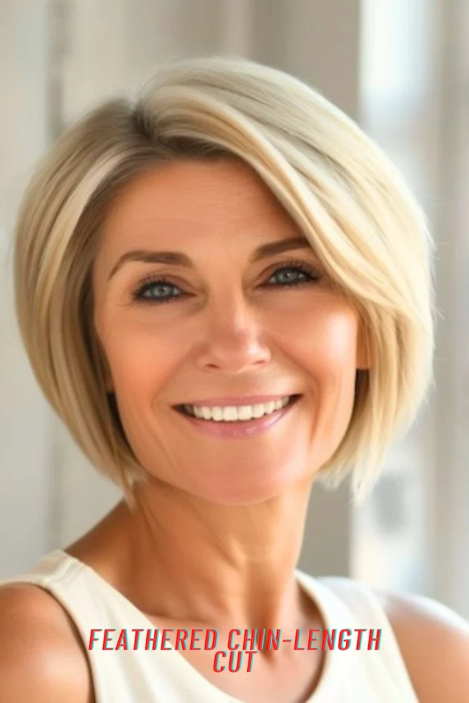 Feathered Chin-Length Cut