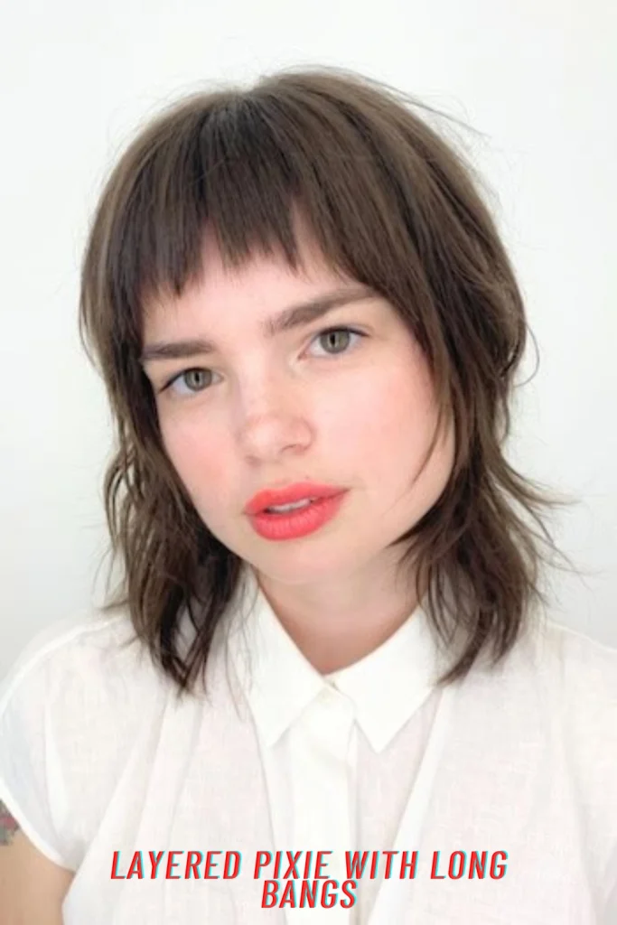 Layered Pixie with Long Bangs