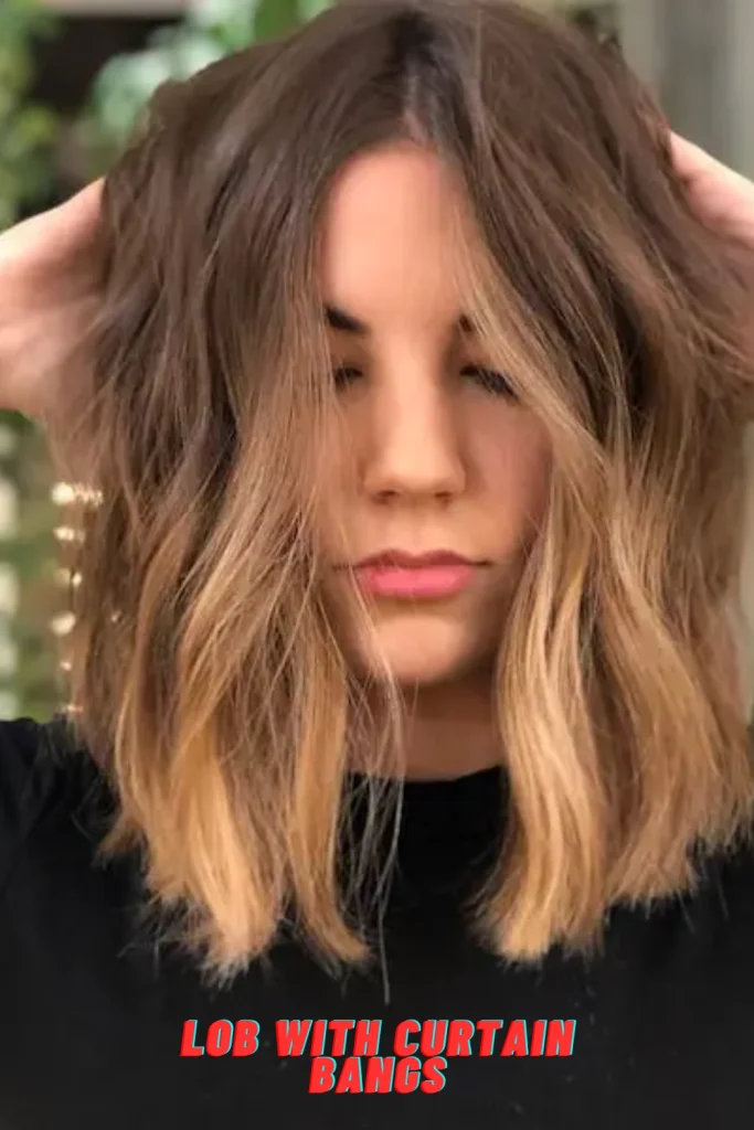Lob with Curtain Bangs