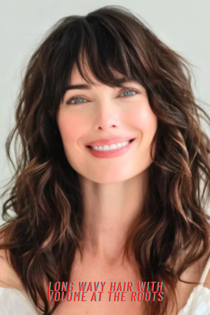 Long Wavy Hair with Volume at the Roots