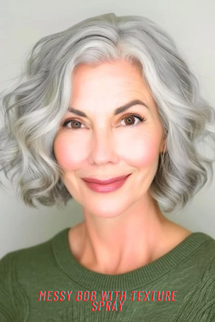 Messy Bob with Texture Spray