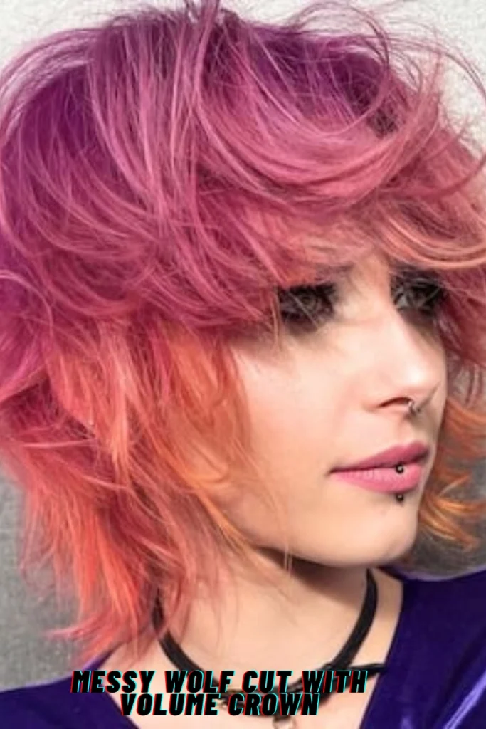 Messy Wolf Cut with Volume Crown