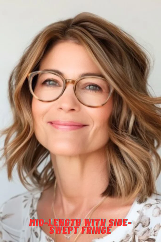 Mid-Length With Side-Swept Fringe