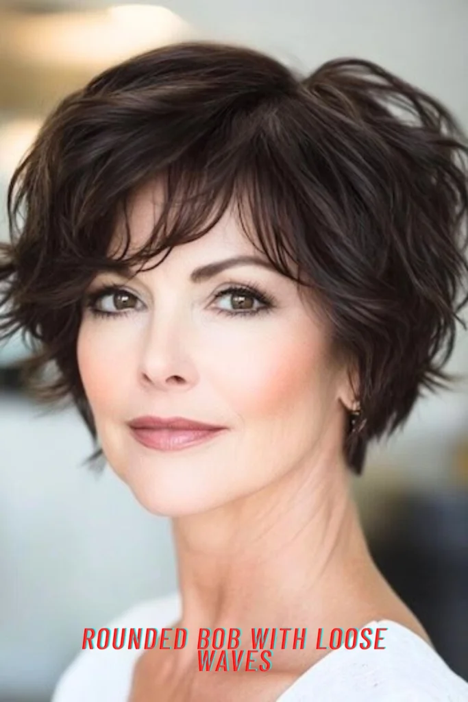 Rounded Bob with Loose Waves
