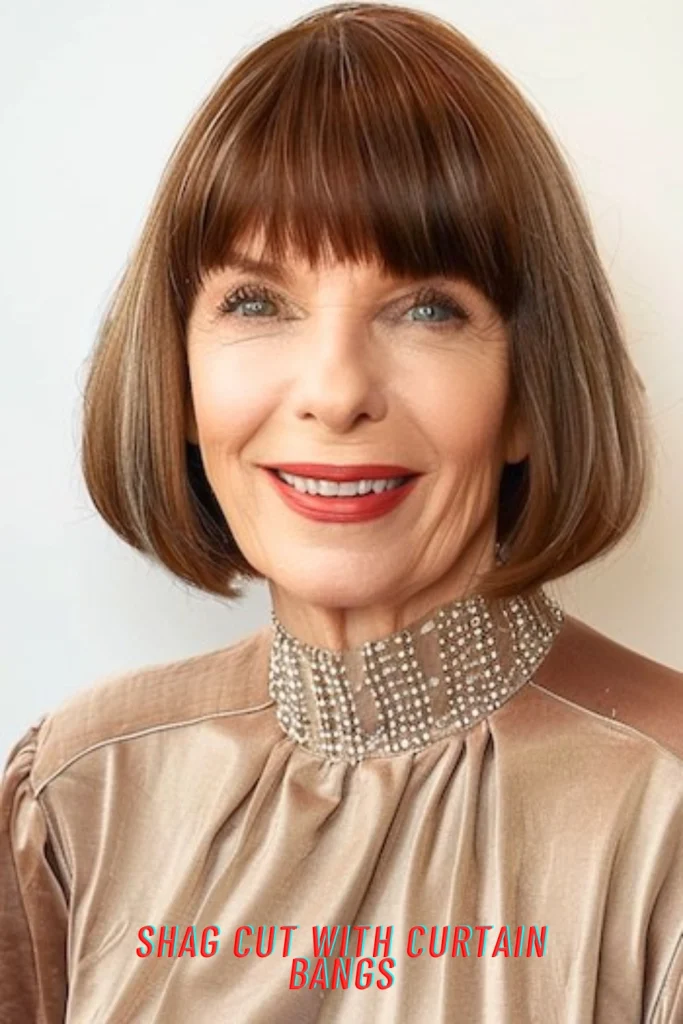 Shag Cut with Curtain Bangs