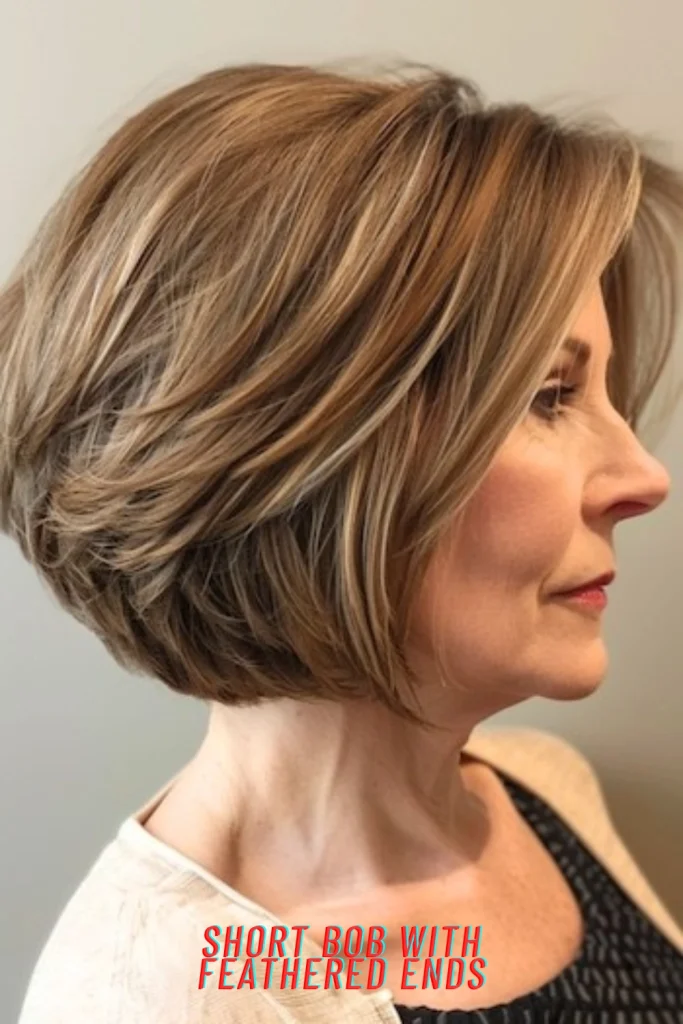Short Bob with Feathered Ends