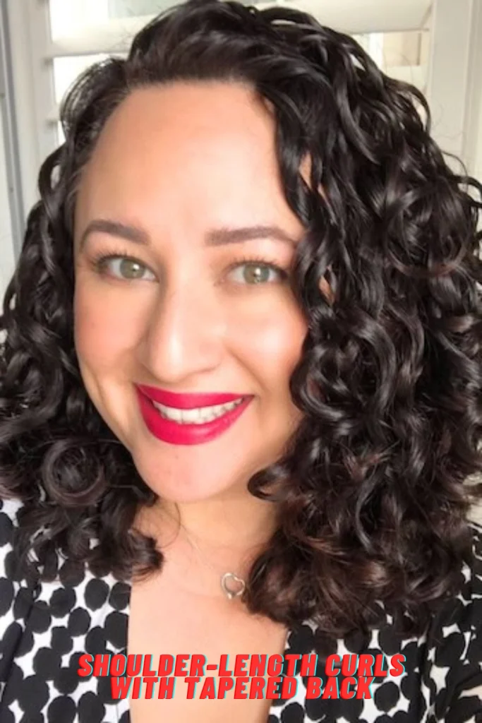 Shoulder-Length Curls with Tapered Back