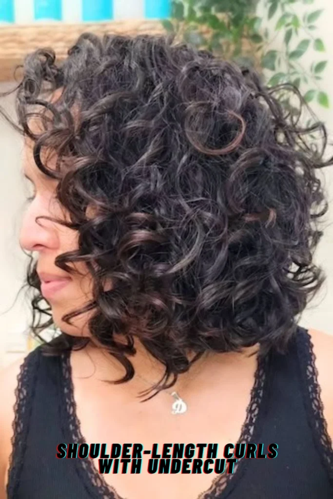 Shoulder-Length Curls with Undercut