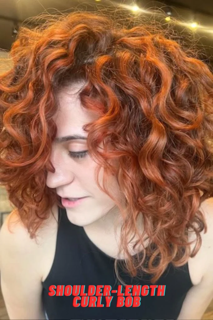 Shoulder-Length Curly Bob