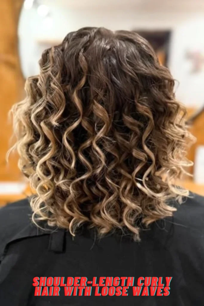 Shoulder-Length Curly Hair with Loose Waves