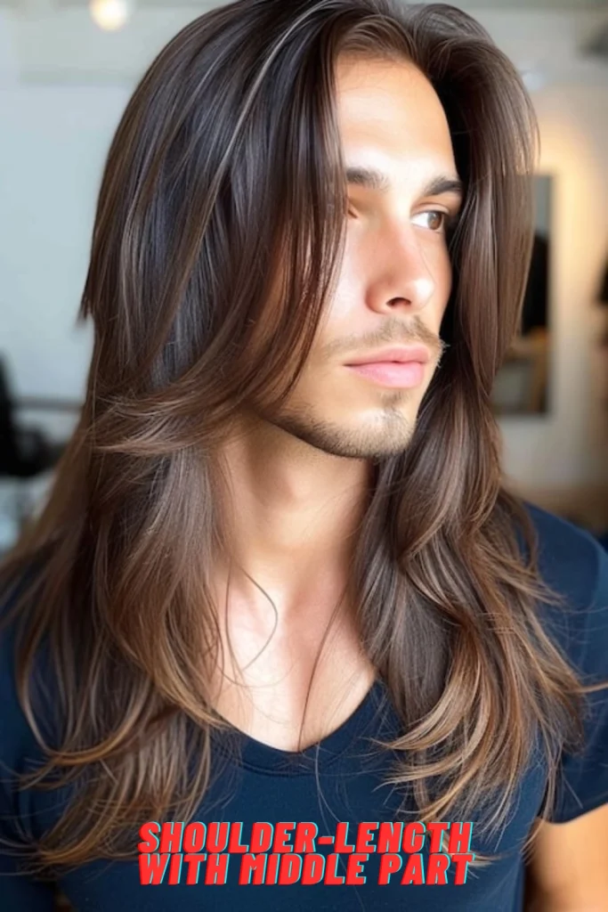 Shoulder-Length With Middle Part