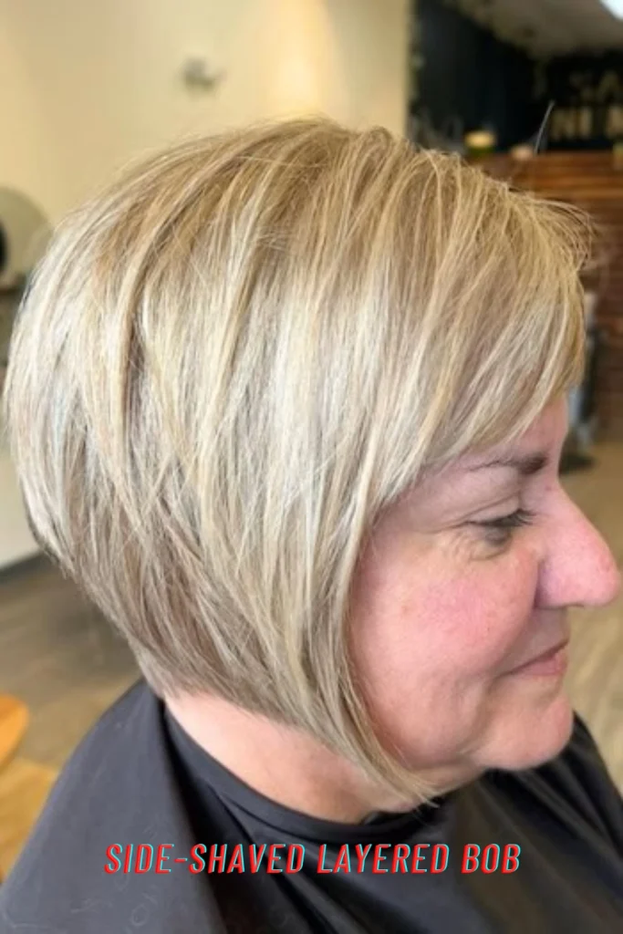 Side-Shaved Layered Bob