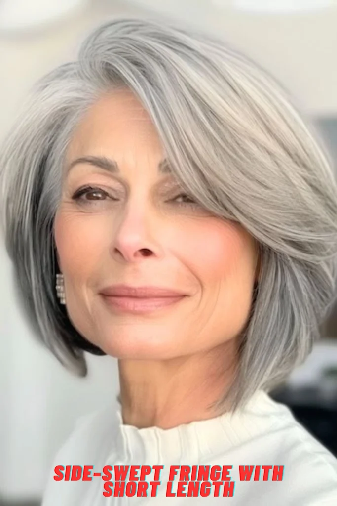 Side-Swept Fringe with Short Length