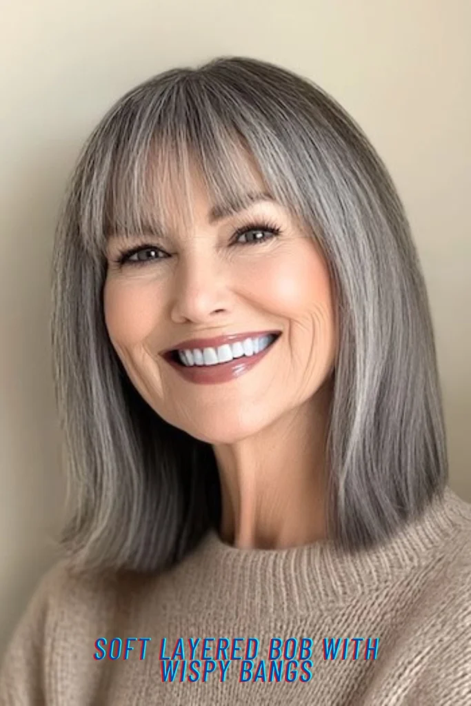 Soft Layered Bob with Wispy Bangs