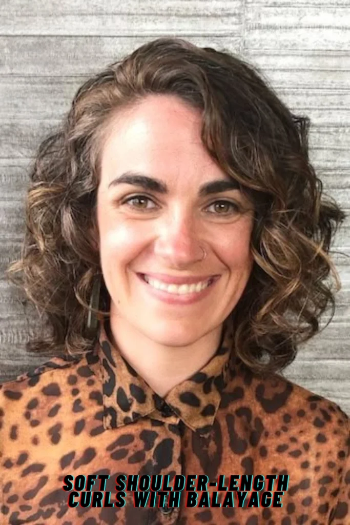 Soft Shoulder-Length Curls with Balayage