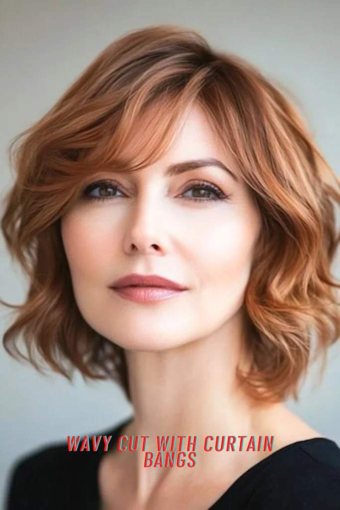 Wavy Cut with Curtain Bangs
