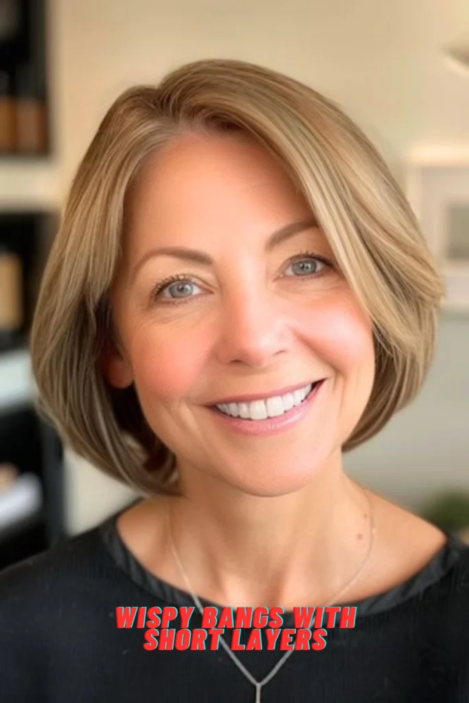 Wispy Bangs with Short Layers