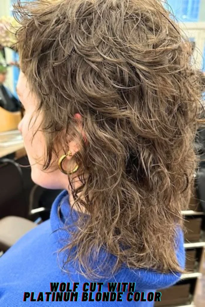 Wolf Cut with Platinum Blonde Color