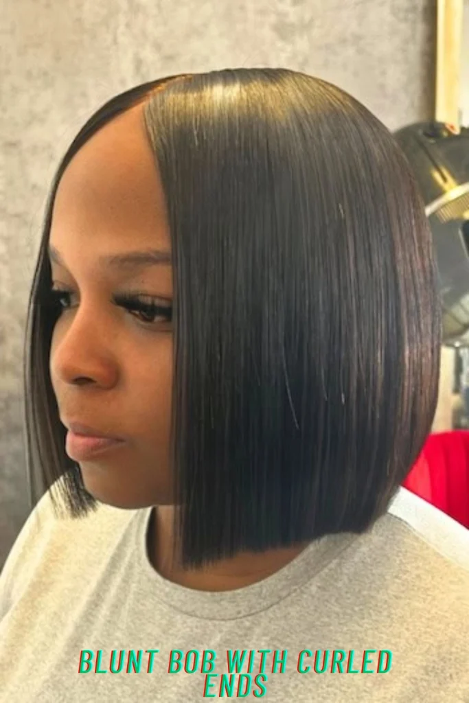 Blunt Bob with Curled Ends