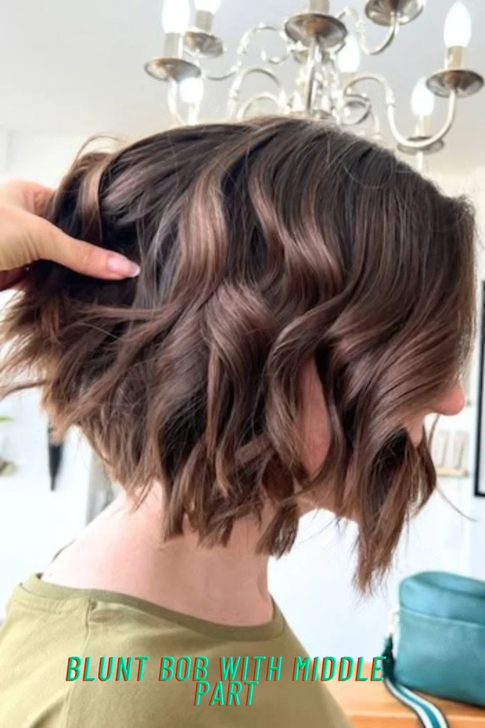 Blunt Bob with Middle Part