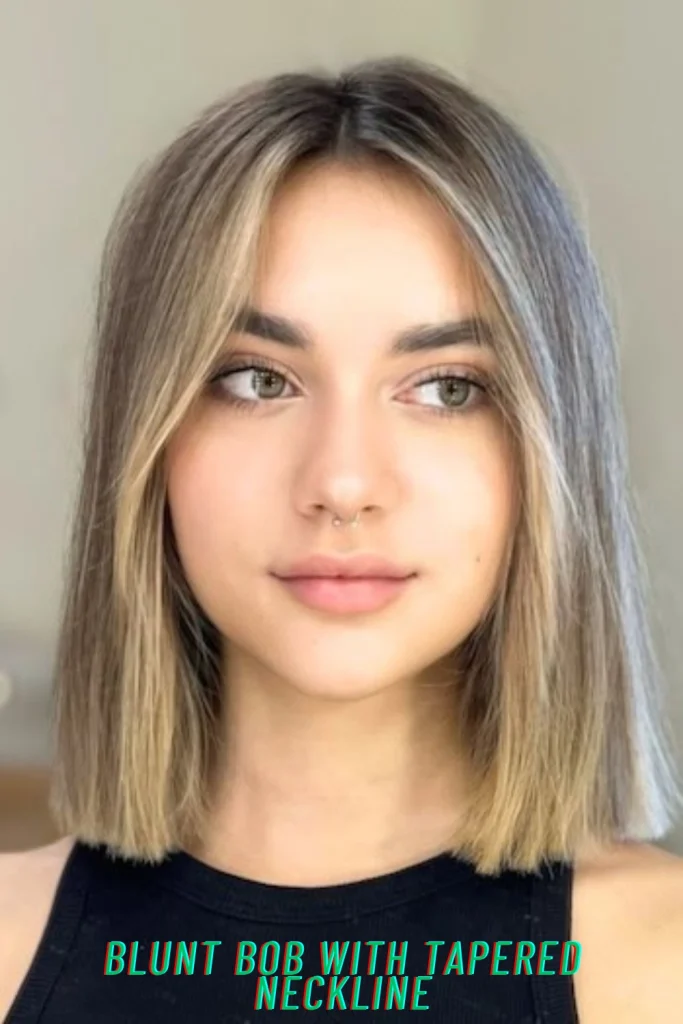 Blunt Bob with Tapered Neckline