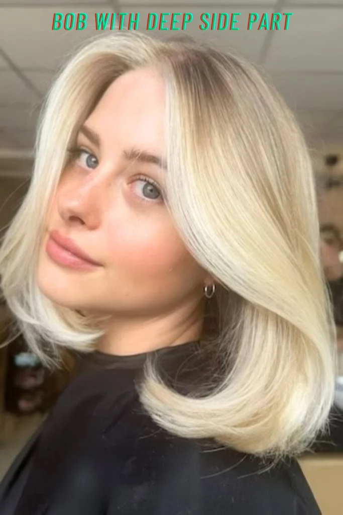 Bob with Deep Side Part