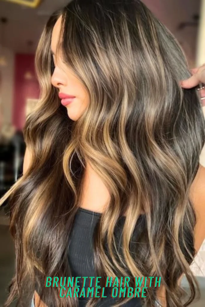 Brunette Hair with Caramel Ombre
