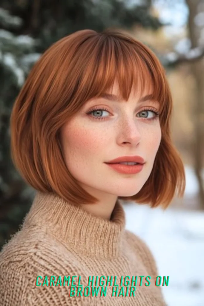 Caramel Highlights on Brown Hair