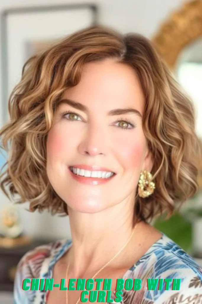 Chin-Length Bob with Curls