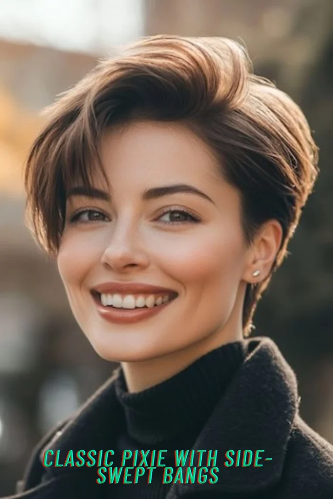Classic Pixie With Side-Swept Bangs