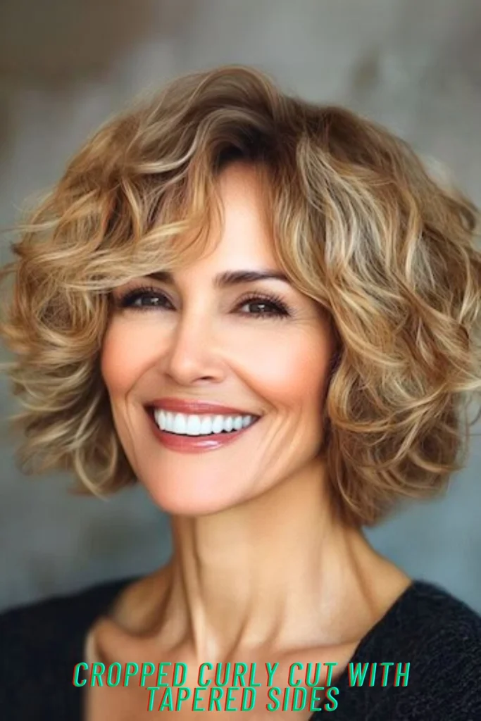 Cropped Curly Cut with Tapered Sides