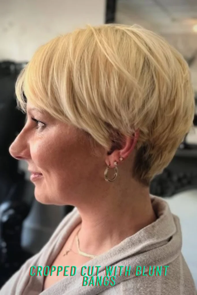 Cropped Cut with Blunt Bangs
