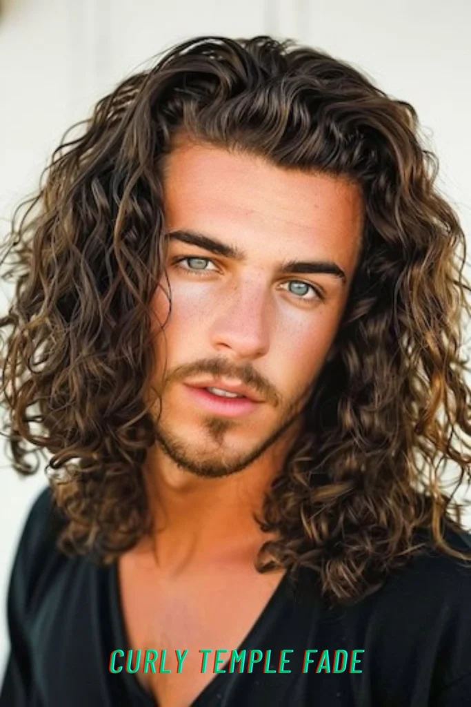 Curly Temple Fade