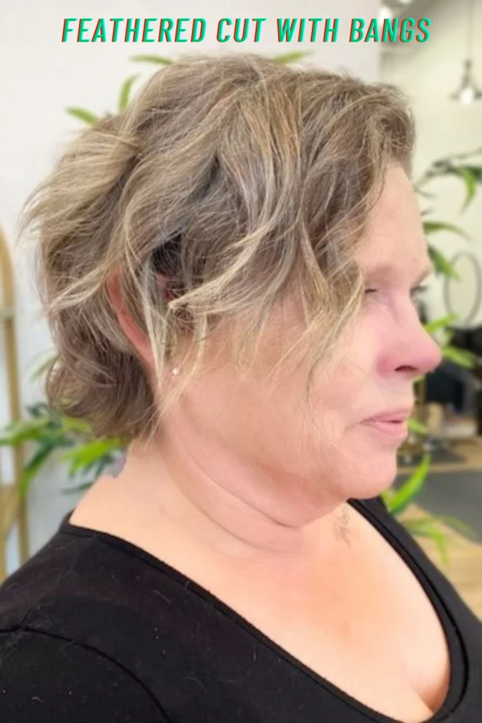  Feathered Cut with Bangs
