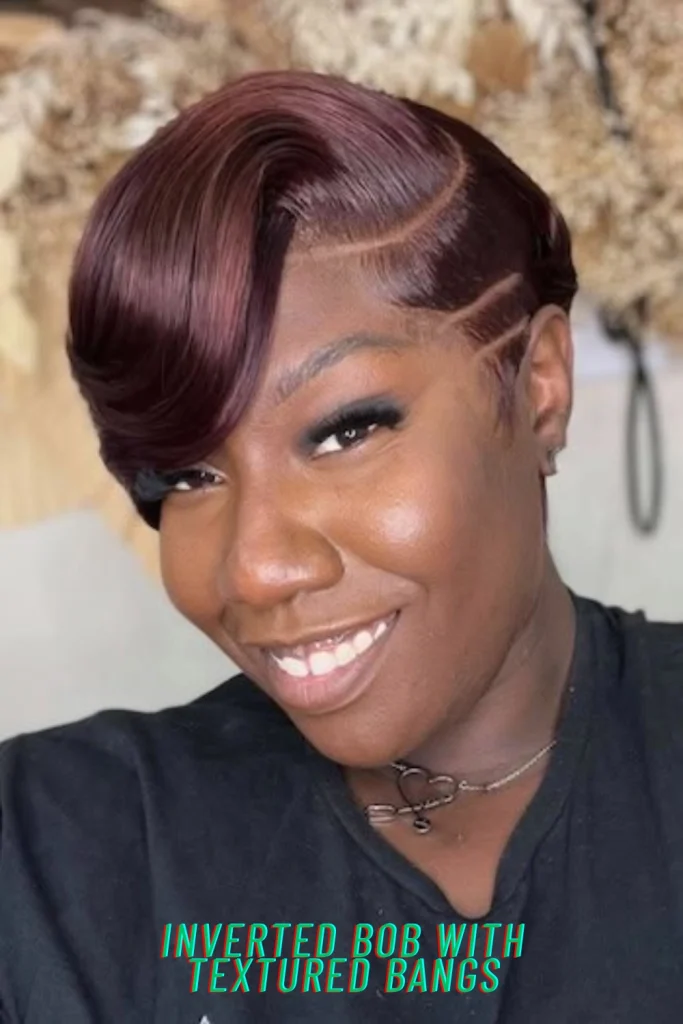 Inverted Bob with Textured Bangs