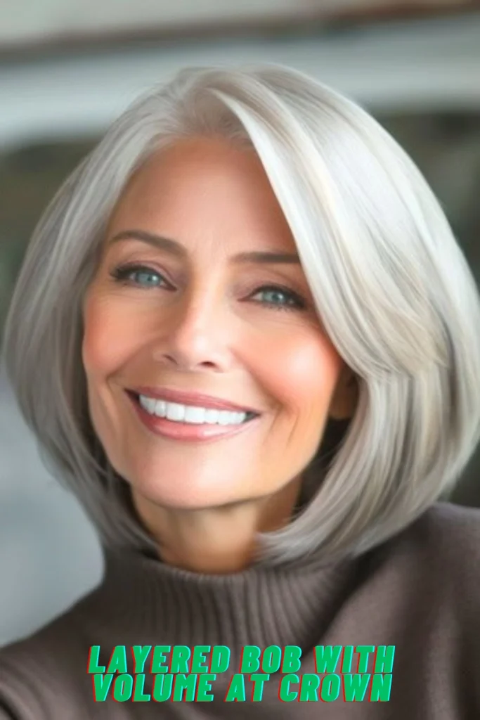Layered Bob with Volume at Crown
