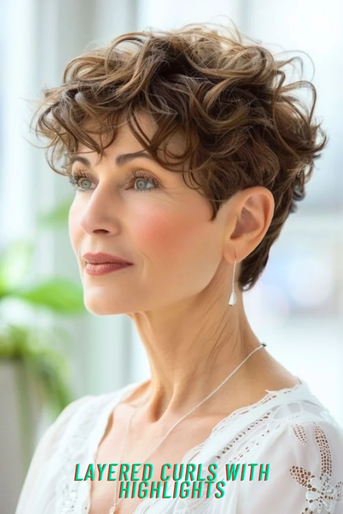 Layered Curls with Highlights
